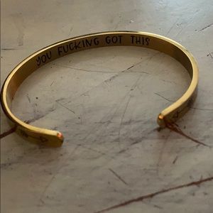 Cuff bracelet(hidden words on inside)